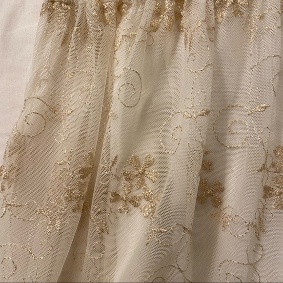 A&F Golden Embroidered Dress with Slip - Picture 3 of 5